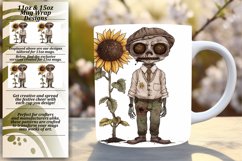 Autumn Scarecrow Mug Wrap for 11oz 15oz Sublimation Product Image 1