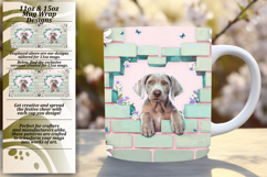 Luxurious 11oz Mug Wrap Png Design , Cute Dog Product Image 1