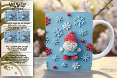 3D Santa Claus Christmas Mug Wrap Sublimation for 11oz 15oz Product Image 1
