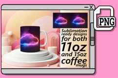 Vivid Neon Visions: Sublime 15oz Mug Patterns 11oz Product Image 1