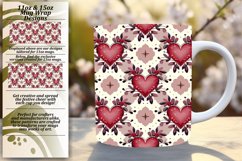 Artful 11oz Mug Wrap Png Template , Heart Product Image 1