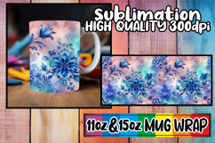 Splendid views 11oz 15oz mug wrap, Watercolor Pattern Product Image 1