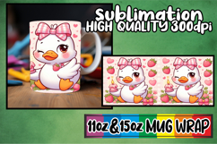 Radiant dreams 11oz 15oz mug wrap, Cute Goose Product Image 1