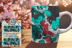 TRENDY 11oz Mug Wrap PNG Template , Abstract Pattern Product Image 1