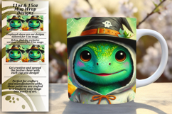 ARTISTIC PNG for 11oz Mug Wrap , Halloween Dino Product Image 1