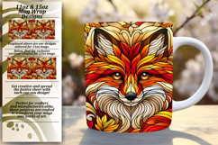 Glamorous 15oz Mug Wrap Png Design , Animals Product Image 1