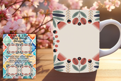 Vibrant 11oz Mug Wrap Png Template , Flowers Product Image 1