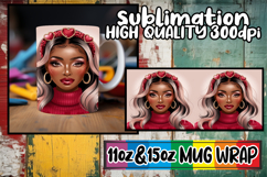 Playful afternoons 11oz 15oz sublimation wrap, Afro Girl Product Image 1