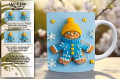 Christmas 3D Gingerbread Wrap | Mug Sublimation 11oz/15oz Product Image 1