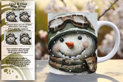 Christmas Snowman Mug Wrap Winter Design Sublimation Product Image 1