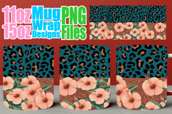 Bright adventures 11oz 15oz mug wrap, Leopard Prints Product Image 1