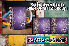 Vibrant colors 11oz 15oz sublimation wrap, Leopard Prints Product Image 1