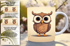 Dreamy Owl Visions Full Mug Wrap for 11oz &amp; 15oz Sublimation Product Image 1