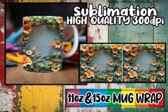 Blooming Landscape: 3D Mug Design Sublimation 15oz Product Image 1