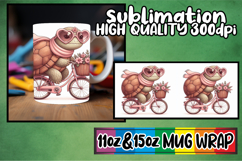 Sweet nostalgia 11oz 15oz mug wrap, Turtle Product Image 1