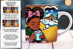Festive African American Christmas Mug Wrap Product Image 1