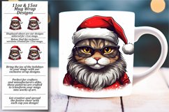 Festive Feline Mug Sublimation Design Product Image 1