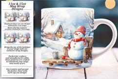 Charming Christmas Snowman: Sublimation Mug Wrap Product Image 1