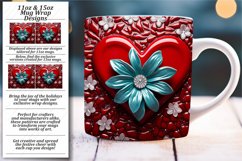 Glossy Love Elegance: 3D Mug Wrap for Valentines Product Image 1