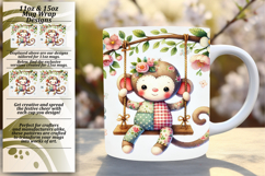 Customized 15oz Mug Wrap Png Design , Animals Product Image 1
