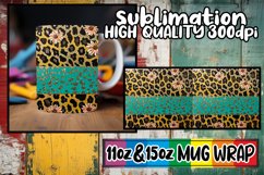 Glitzy Leopard &amp; Blossom Mug Creations 15oz 11oz Product Image 1