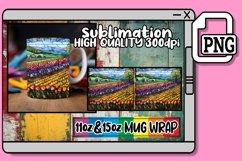 Whimsical Stained Glass Mug Wrap Scenes 11oz/15oz Product Image 1