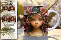 Sleek 11oz Mug Wrap Png Artwork , Fairy Product Image 1