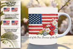 Gift 11oz Mug Wrap Png Artwork , Patriotic Product Image 1