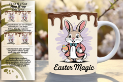 Radiant 15oz Mug Wrap Png Template , Easter Bunny Product Image 1