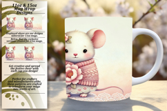 Dynamic 15oz Mug Wrap Png Artwork , Cute Animals Product Image 1