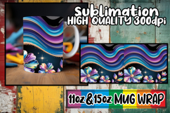 Charming whispers 11oz 15oz mug wrap, Pattern Product Image 1