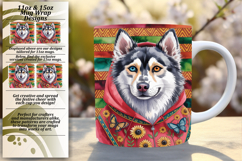 Delightful 15oz Mug Wrap Png Artwork , Cute Dog Product Image 1