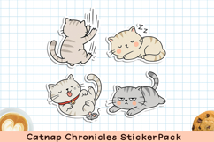 Funny Printable Cat Sticker Pack. PNG. Product Image 4