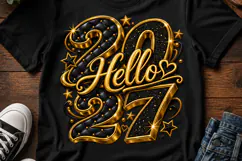 Hello 2027 PNG Clipart, Happy New Year 2027 Sublimation Product Image 5