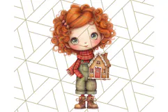 Christmas Whimsy Clipart, Holiday Kids PNG Graphics Product Image 4