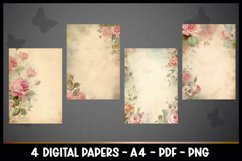 4 Digital Papers Vintage Florals I Vintage Theme Product Image 2