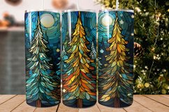 Christmas Stained Glass Trees Tumbler Design Product Image 1