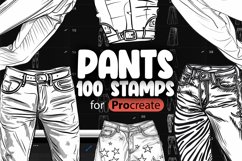 100 Procreate Pants Stamp Brushes Product Image 1