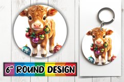Stylish Round Design for Sublimation , Xmas Product Image 1