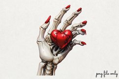 Valentines Skeleton Hand Clipart PNG Product Image 1