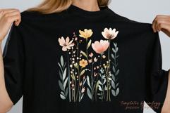 Watercolor Floral Meadow Clipart, Hand-Drawn Botanical png Product Image 4
