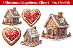 Christmas Gingerbread Clipart PNG Product Image 1