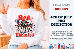 Red White Slightly Unhinged PNG | Sublimation DTF Product Image 12