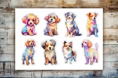 56 Watercolor Dogs | Stickers For Cricut | PNG Product Image 13