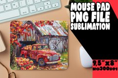 Vintage Truck Fall Mouse Pad Design PNG Print Product Image 1
