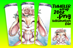 CHARMING 20oz Tumbler Template for Custom Gifts , Cute Bunny Product Image 1