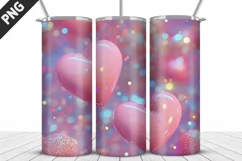 Valentines Love Skinny Tumbler PNG Wrap| Valentines Tumbler Product Image 5