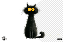 Halloween Black Cat Clipart Product Image 1