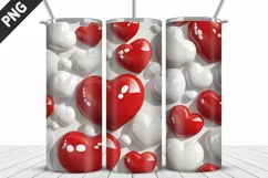 Valentines Love Skinny Tumbler PNG Wrap| Valentines Tumbler Product Image 5