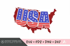 USA SVG,God Blees America SVG,Red White and Blue SVG Design Product Image 1